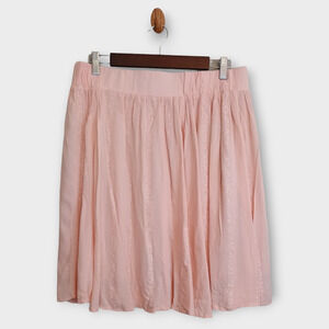 Torrid Skirt Womens 0 Pink Embroidered Pull on Short Gauze Skater Skirt Romantic